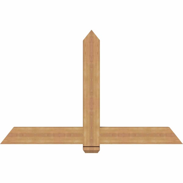 Ekena Millwork Eugene Smooth Timber Gable Bracket, Western Red Cedar, 60"W x 38"H x 3 1/2"D x 5 1/2"F, 15/12 Pitch GBW060X38X0406EUG00SWR - main